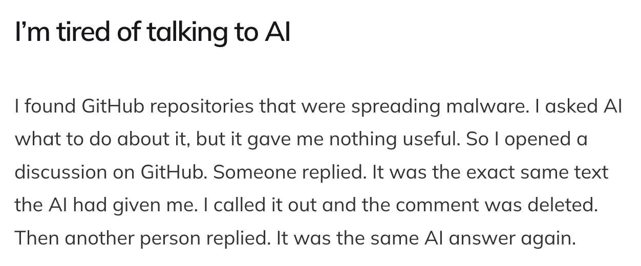 I’m tired of talking to AI // 我厌倦了和 AI 对话 1