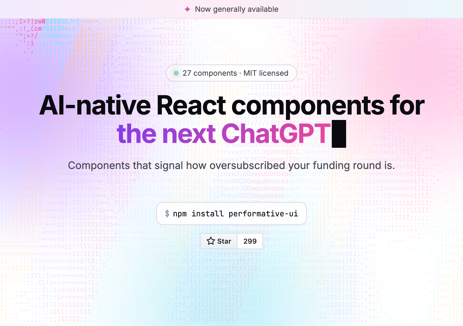 Performative UI：专为 AI 创业公司打造的「表演型」React 组件库 1