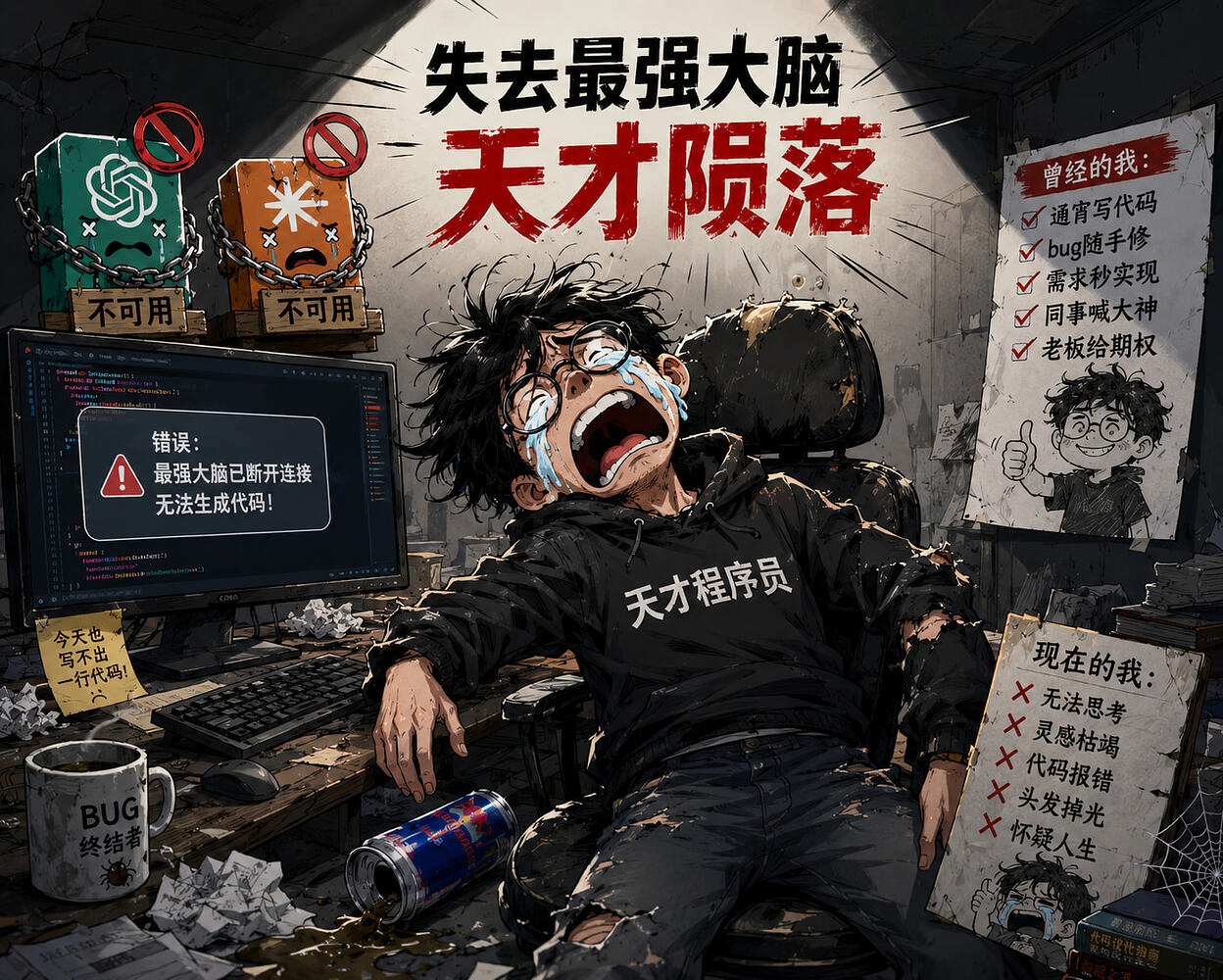 我的状态：完全不看代码，只会可以、可以、继续、继续、继续、继续、可以、不要停、继续、深入一点、可以、不要停、再深入一点，… 3